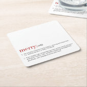 Dessous-de-verre Carré En Papier Noël Joyeux Noël (Incliné)