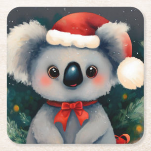 Dessous-de-verre Carré En Papier Noël Koala 1