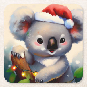 Dessous-de-verre Carré En Papier Noël Koala 2