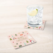 Dessous-de-verre Carré En Papier Noël mignon (En situation)