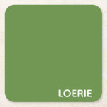 Dessous-de-verre Carré En Papier Nom de la couleur verte Loerie<br><div class="desc">Nom de la couleur verte Loerie</div>