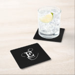 Dessous-de-verre Carré En Papier Nom élégant unique et typographie de monogramme No<br><div class="desc">Il s'agit de vous avec ce beau dessous de verre en papier. Il a une élégante représentation stylisée de votre nom et monogramme avec sérifs classiques et une typographie de script plus ornée dans une symétrie équilibrée. Les trois éléments se fondent dans une harmonie sophistiquée et créent votre propre logo...</div>