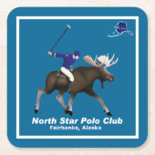 Dessous-de-verre Carré En Papier North Star Moose Polo Club (Devant)