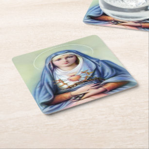 Dessous-de-verre Carré En Papier Notre Dame des Douleurs