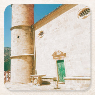 Dessous-de-verre Carré En Papier Notre-Dame-des-Rochers - Baie de Kotor - Monténégr