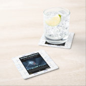 Dessous-de-verre Carré En Papier Nounours dans l'espace (En situation)