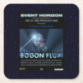 Dessous-de-verre Carré En Papier Nounours dans l'espace (Devant)