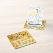 Dessous-de-verre Carré En Papier Nous le peuple - Constitution (En situation)