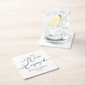 Dessous-de-verre Carré En Papier Nous sommes engagés Elegant Minimalist Engagement (En situation)