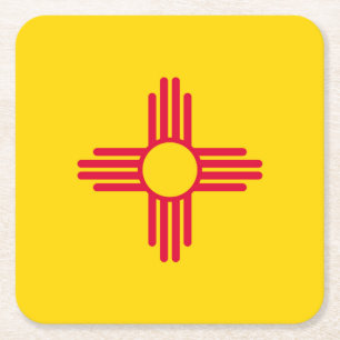 Dessous-de-verre Carré En Papier Nouveau-Mexique État Drapeau