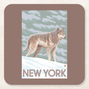 Dessous-de-verre Carré En Papier Nouvelle scène de YorkWolf