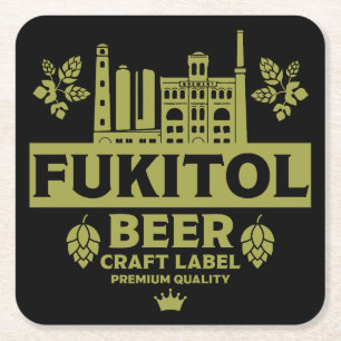 Dessous-de-verre Carré En Papier Novelty Funny Bière Étiquette