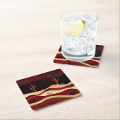 Dessous-de-verre Carré En Papier Nuit du désert (En situation)