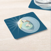 Dessous-de-verre Carré En Papier Nuit Sainte (Incliné)