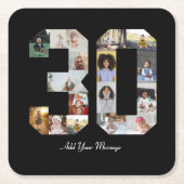 Dessous-de-verre Carré En Papier Numéro 30 Collage photo (Devant)