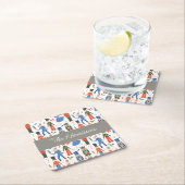 Dessous-de-verre Carré En Papier Nutcracker mignon Noël personnalisé (En situation)