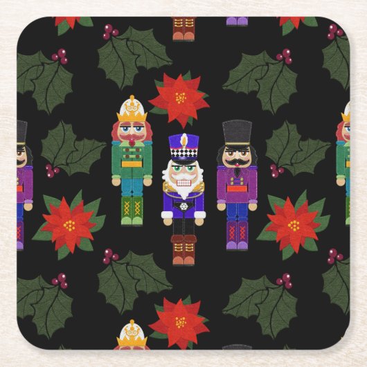 Dessous-de-verre Carré En Papier Nutcrackers Soldiers Faux Felt Style Whimsical (Devant)