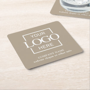 Dessous-de-verre Carré En Papier Objets promotionnels personnalisés avec logo d'ent
