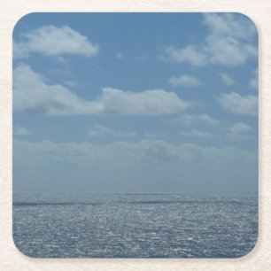 Dessous-de-verre Carré En Papier Océan bleu de la mer des Caraïbes
