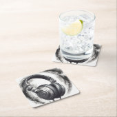 Dessous-de-verre Carré En Papier Odeur musicale pour écouteurs (En situation)