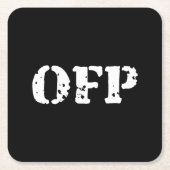 DESSOUS-DE-VERRE CARRÉ EN PAPIER OFP (Devant)