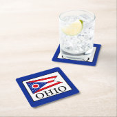 Dessous-de-verre Carré En Papier Ohio (En situation)
