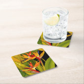 Dessous-de-verre Carré En Papier Oiseau du paradis (En situation)