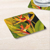 Dessous-de-verre Carré En Papier Oiseau du paradis (Incliné)