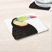 Dessous-de-verre Carré En Papier Oiseau tropical Toucan (Incliné)
