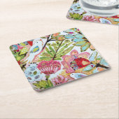Dessous-de-verre Carré En Papier Oiseaux en papier II (Incliné)