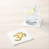 Dessous-de-verre Carré En Papier Om devanagari (En situation)