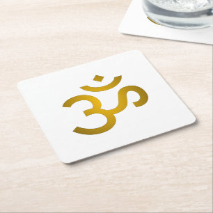 Dessous-de-verre Carré En Papier Om devanagari 