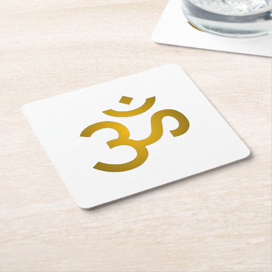Dessous-de-verre Carré En Papier Om devanagari (Incliné)