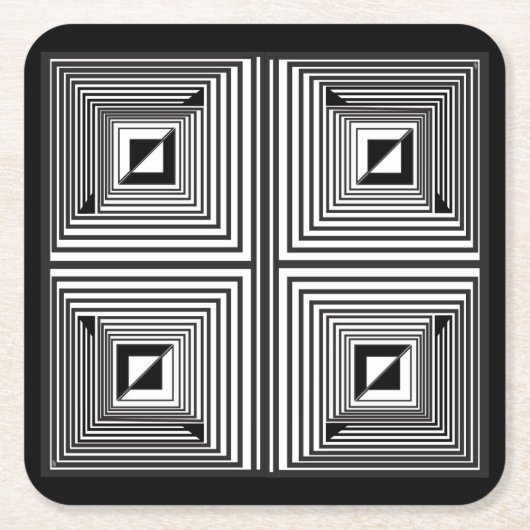 Dessous-de-verre Carré En Papier Optique via Formes (Devant)