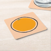 Dessous-de-verre Carré En Papier Orange (Incliné)