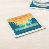 Dessous-de-verre Carré En Papier Orlando Floride (Incliné)