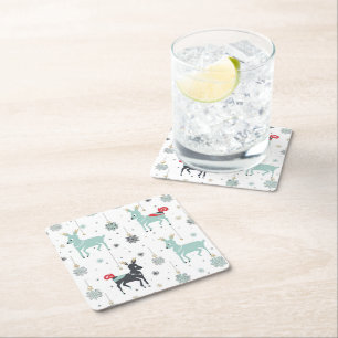 Dessous-de-verre Carré En Papier Ornements de Noël