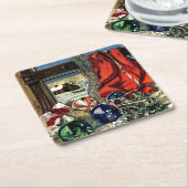 Dessous-de-verre Carré En Papier Ornements de Noël (Incliné)