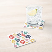 Dessous-de-verre Carré En Papier Ornements rétro (En situation)