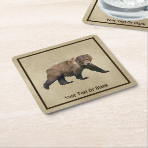 Dessous-de-verre Carré En Papier Ours kodiak