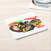 Dessous-de-verre Carré En Papier Owl flying autumn (Incliné)