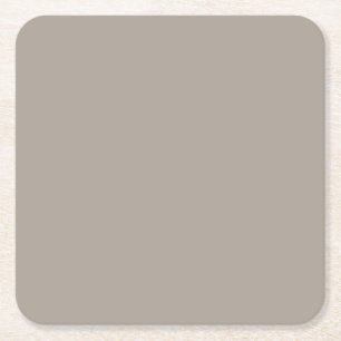 Dessous-de-verre Carré En Papier Paires de couleurs solides Taupe gris neutre HGSW2