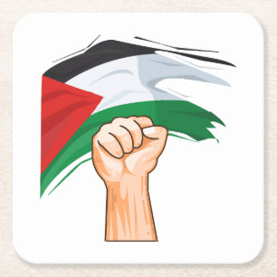 Dessous-de-verre Carré En Papier Palestine
