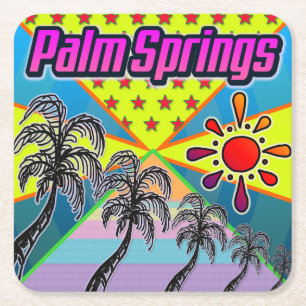 Dessous-de-verre Carré En Papier Palm Springs  Freedom Coaster