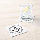 Dessous-de-verre Carré En Papier Panneau franc-maçonnerie (En situation)