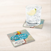 Dessous-de-verre Carré En Papier Panneau Sky Ranch Motel (En situation)