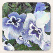 DESSOUS-DE-VERRE CARRÉ EN PAPIER PANSIERS (Devant)