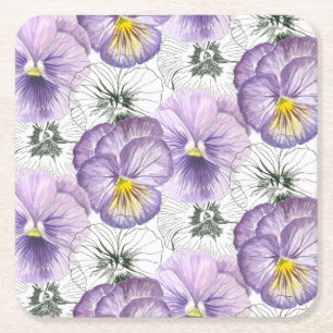 Dessous-de-verre Carré En Papier Pansy motif