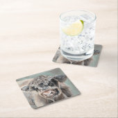 Dessous-de-verre Carré En Papier Paper Coaster (En situation)