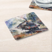 Dessous-de-verre Carré En Papier Paper Coaster (Incliné)